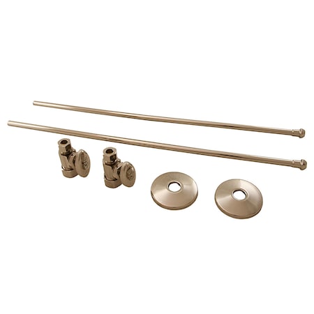 Jones Stephens Stainless 3/8" x 20" Lavatory Supply & 3/8" x 5/8" Straight Stop Kit S1035PS